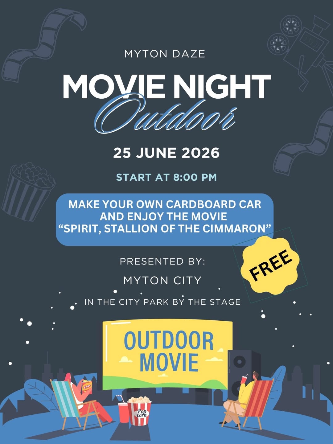 Event: 🎬 **Outdoor Movie Night Under the Stars!** 🌟 in Myton, UT
