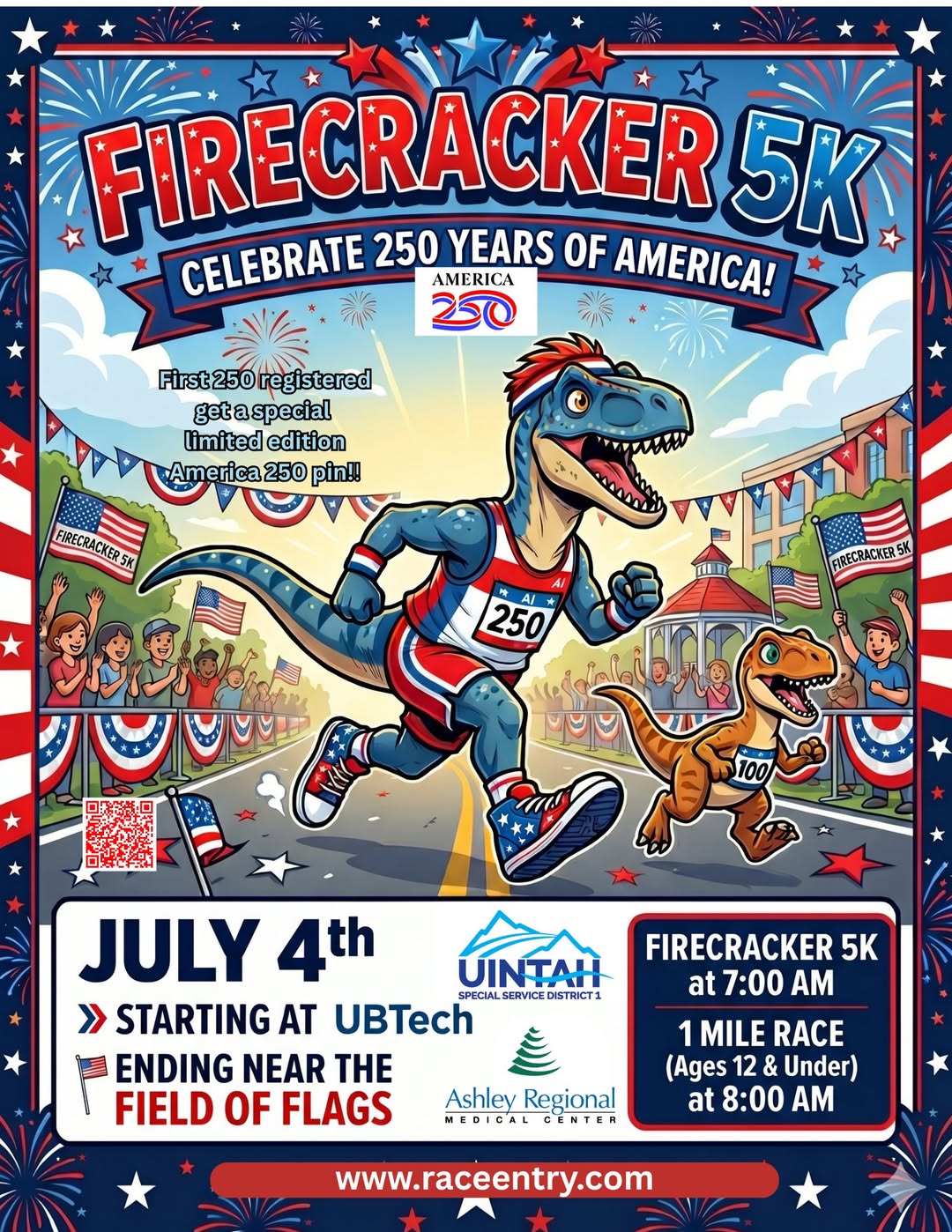 Event: Firecracker 5K & 1-Mile Race 2026 — Celebrating America 250 in Vernal, UT