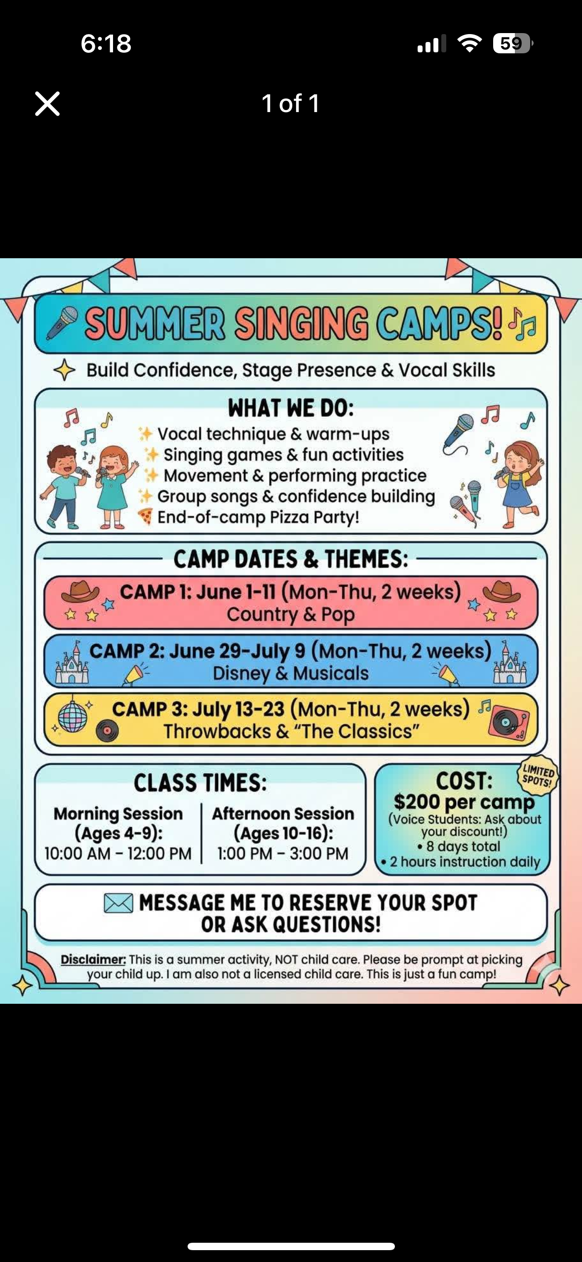 Event: Summer Singing Camp in Vernal, UT