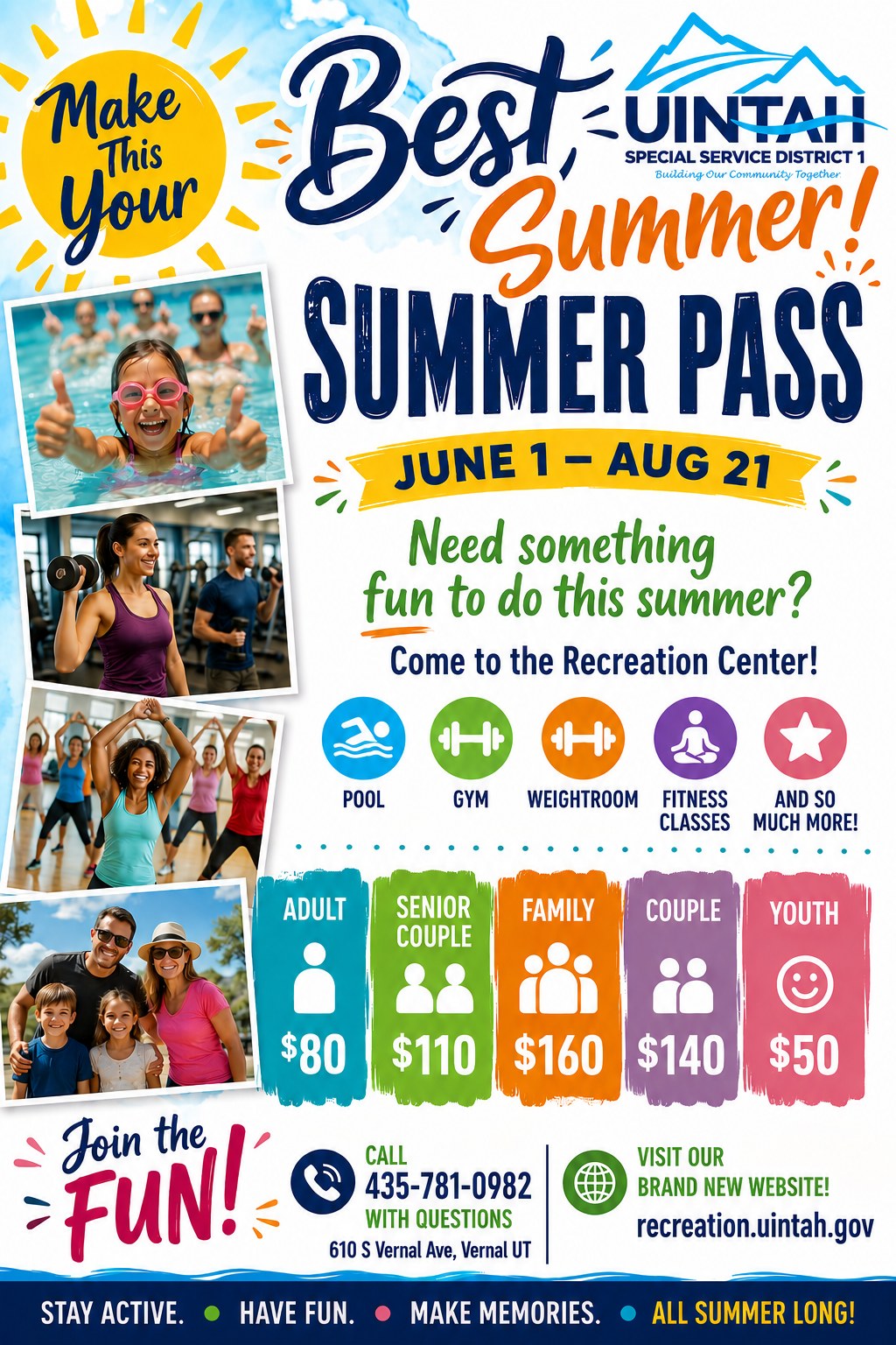 Event: Recreation Center — Summer Passes 2026 in Vernal, UT