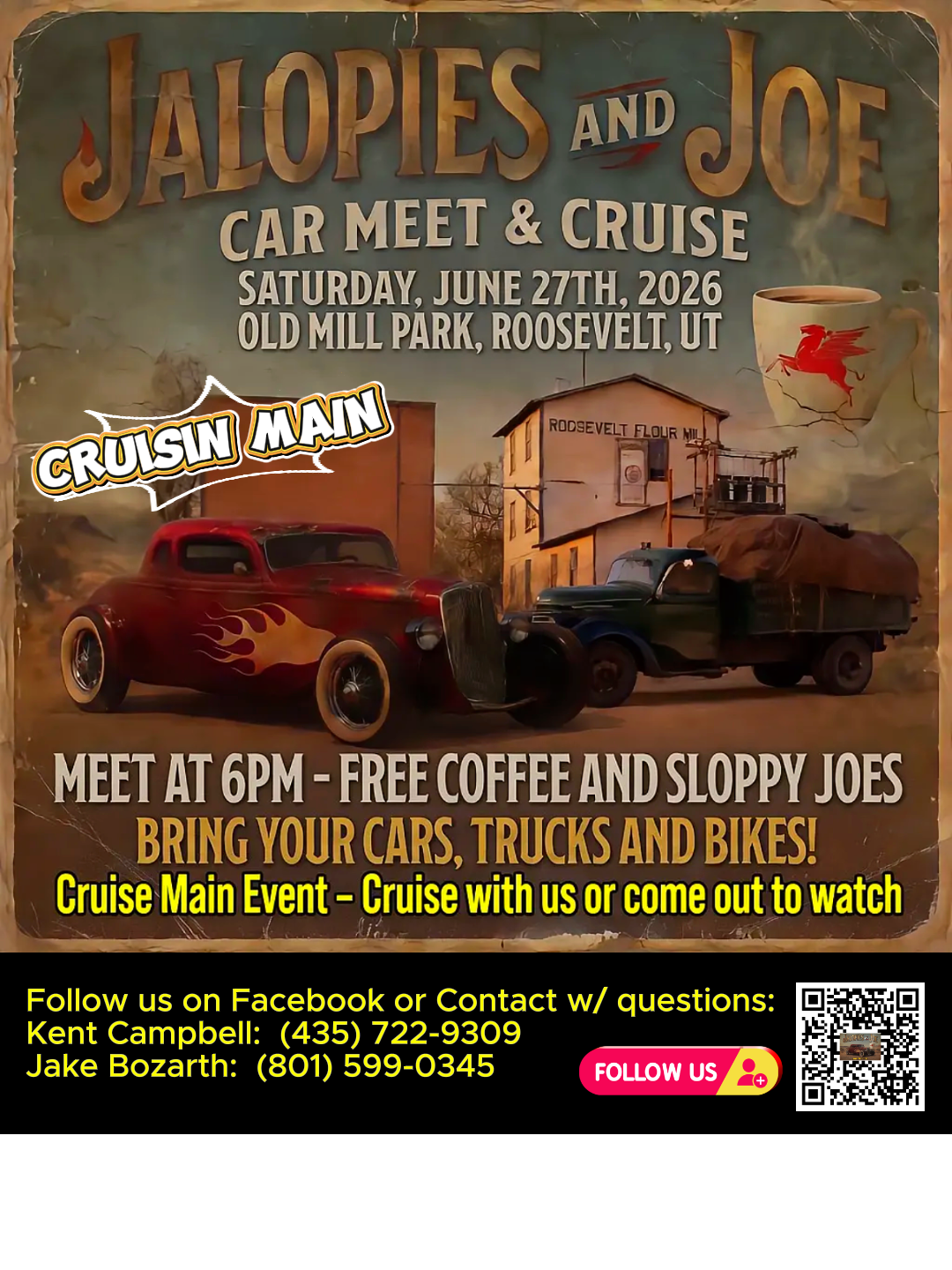 Event: Car Meet and Cruise - OLD MILL PARK ROOSEVELT in Roosevelt, UT